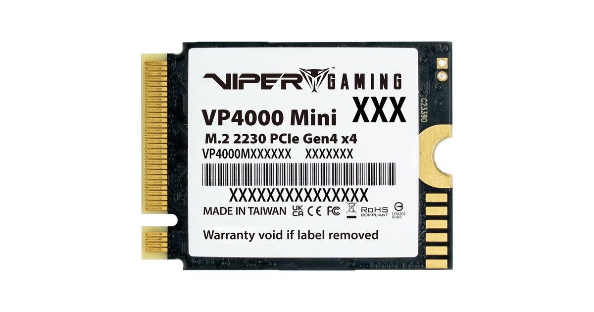 Patriot Viper VP400 Mini 1 TB, SSD(PCIe 4.0 x4, NVMe, M.2 2230)