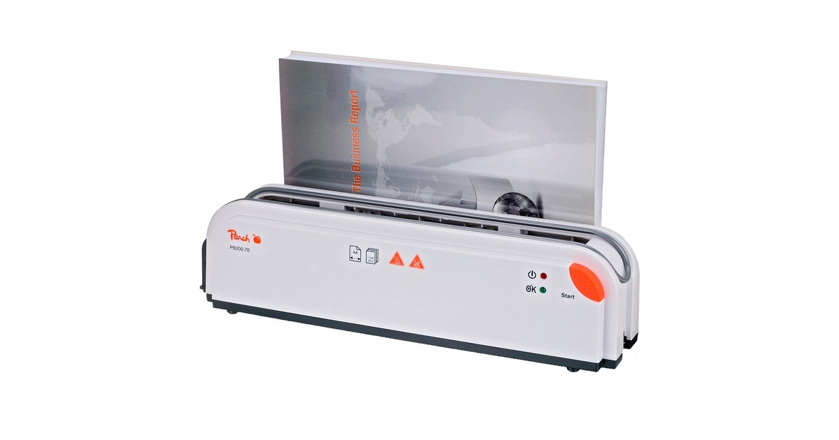 Peach A4 Thermobinder PB200-70, Bindegerät(weiß/orange)