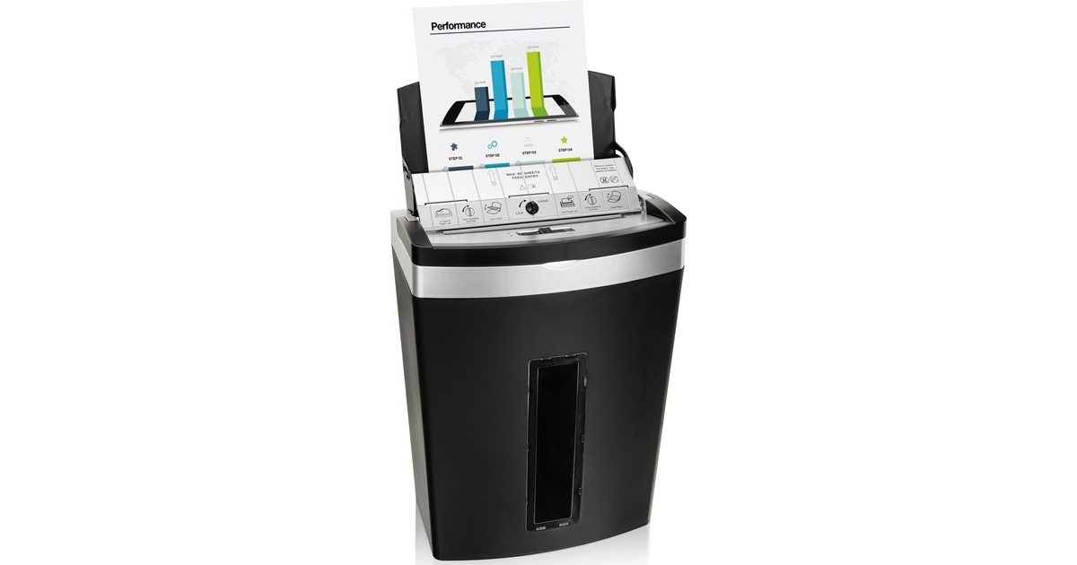 Peach Auto Micro Cut Schredder PS600-10, Aktenvernichter(schwarz/silber)