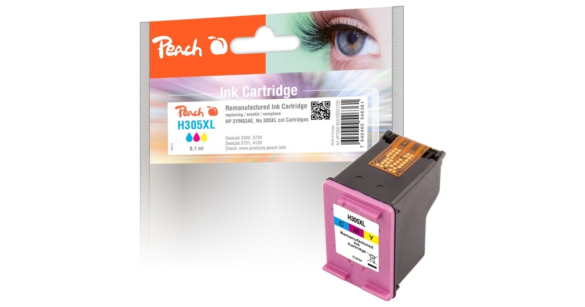 Peach Druckkopf color PI300-952, Tinte(kompatibel zu HP 305XL (3YM63AE)) Peach Druckkopf color PI300-952, Tinte(kompatibel zu HP 305XL (3YM63AE))