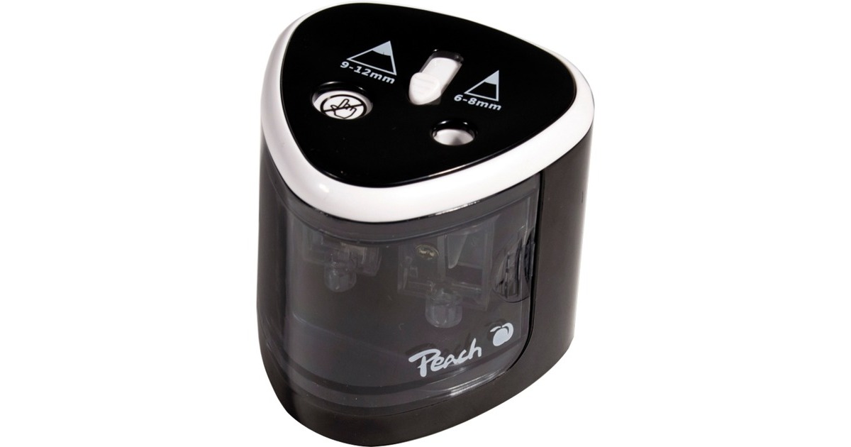 Peach Elektrischer Universal Anspitzer PO102(schwarz)