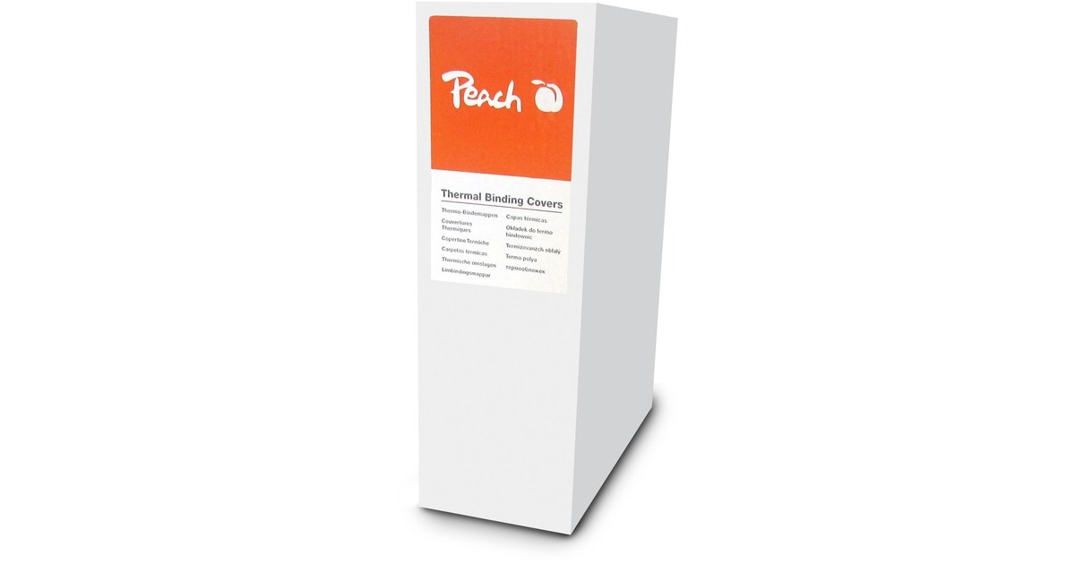 Peach Thermobindemappe für 15 Blätter A4, Binderücken(weiß, 100 Stück)