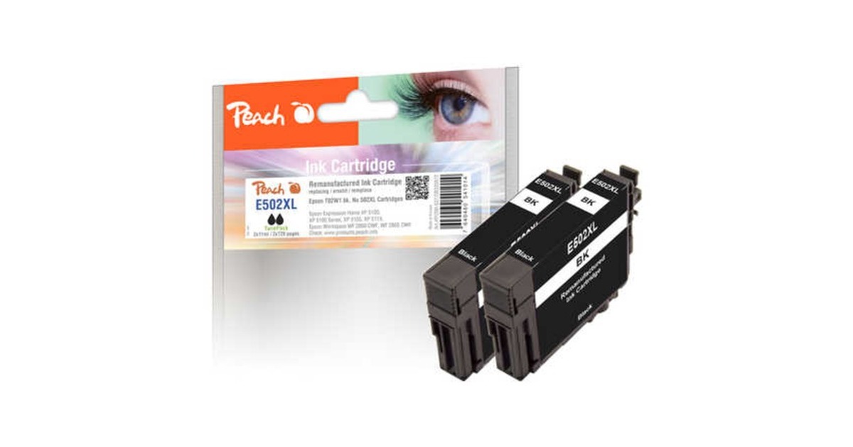 Peach Tinte Doppelpack schwarz PI200-837(kompatibel zu Epson 502XL)