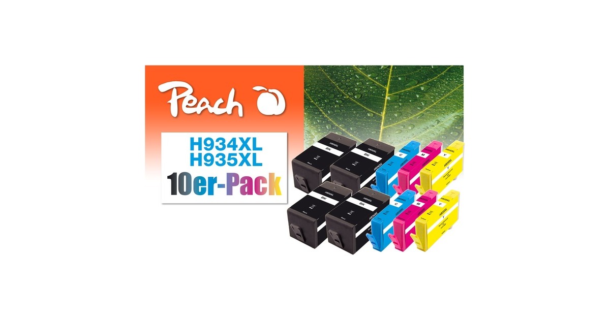 Peach Tinte PI300-688 (10er-Pack)(kompatibel zu HP Nr. 934/935XL) Peach Tinte PI300-688 (10er-Pack)(kompatibel zu HP Nr. 934/935XL)