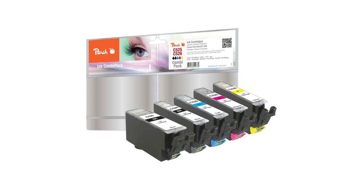 Peach Tinte Spar Pack PI100-133(kompatibel zu Canon CLI-526, PGI-525)