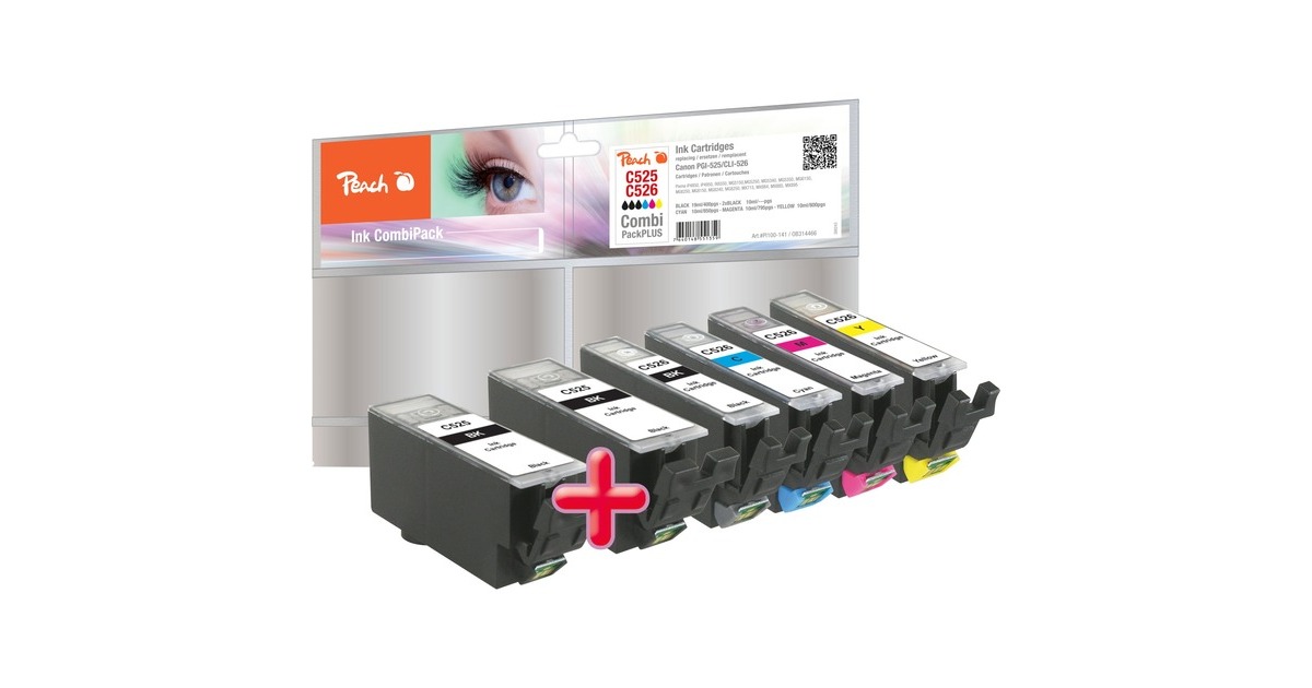 Peach Tinte Spar Pack PI100-141(kompatibel zu Canon CLI-526, PGI-525)