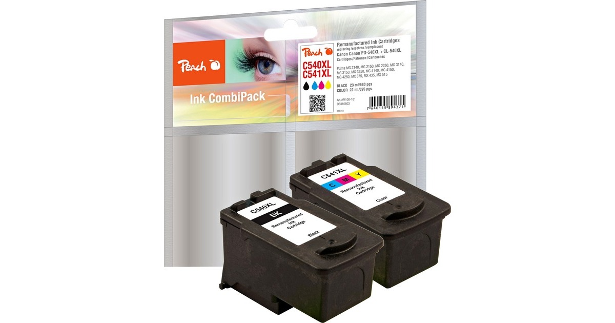 Peach Tinte Spar Pack PI100-161(kompatibel zu Canon PG-540XL, CL-541XL)