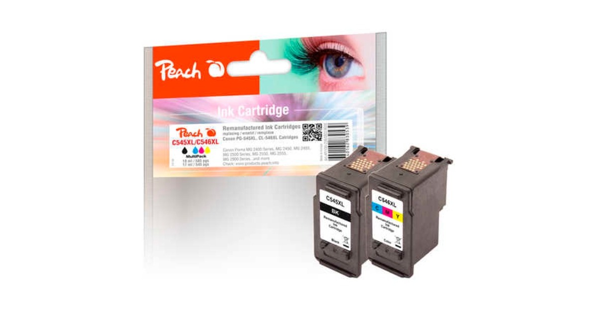 Peach Tinte Spar Pack PI100-226(kompatibel zu Canon PG545XL, CL546XL)