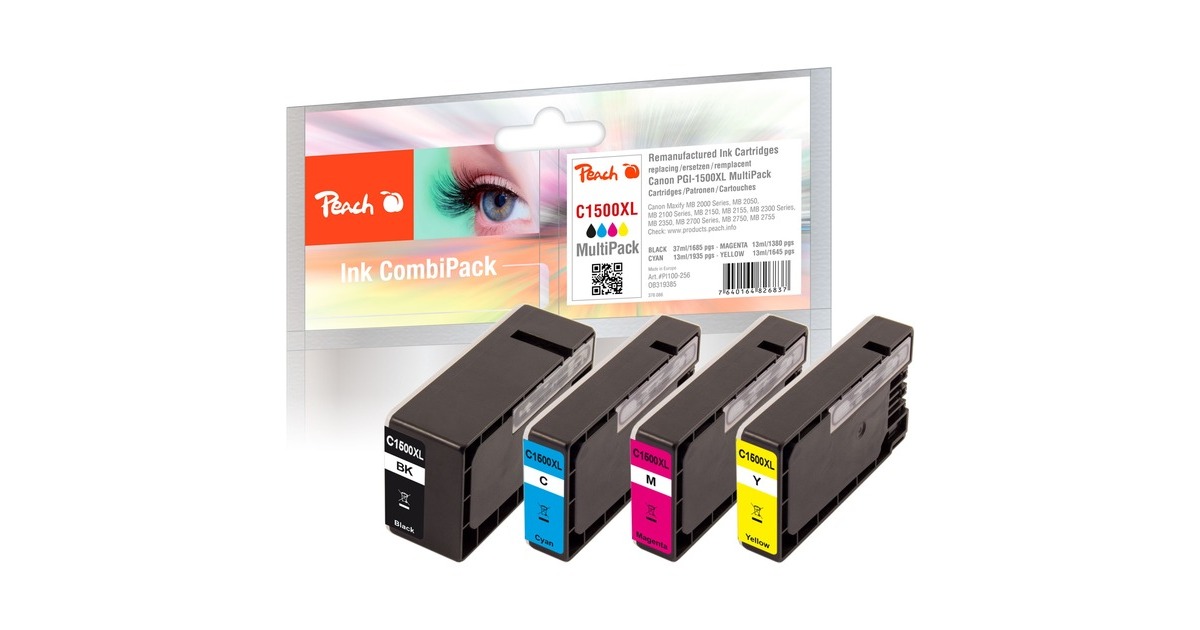 Peach Tinte Spar Pack PI100-256(kompatibel zu Canon PGI-1500XL)