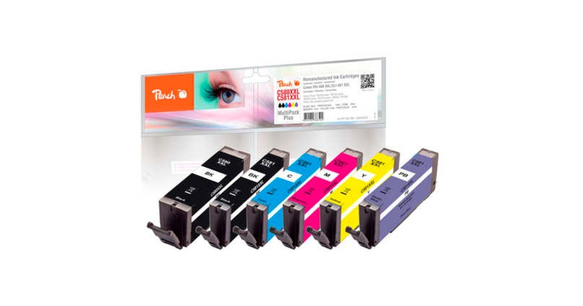 Peach Tinte Spar Pack PI100-398(kompatibel zu Canon PGI-580XXL, CLI-581XXL)