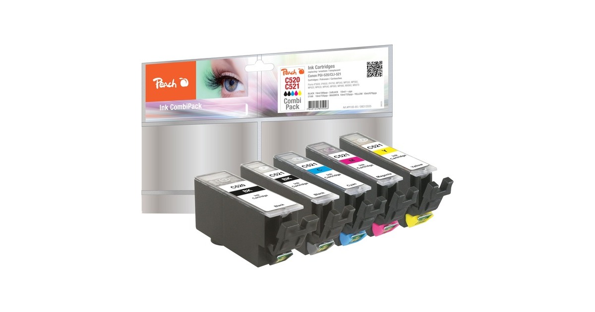Peach Tinte Spar Pack PI100-85(kompatibel zu Canon CLI-521, PGI-520)
