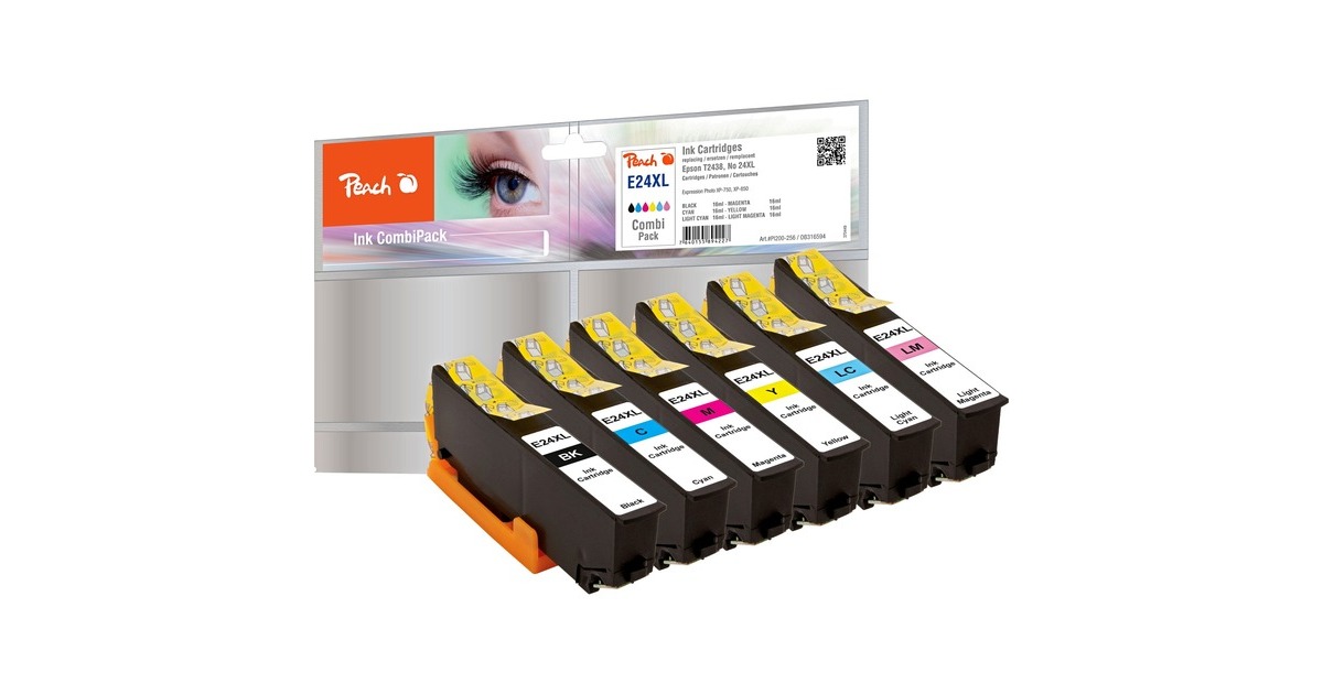 Peach Tinte Spar Pack PI200-256(kompatibel zu Epson 24XL (T243))