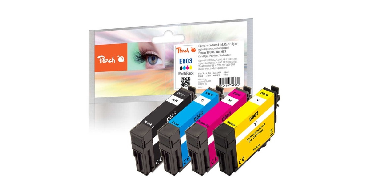 Peach Tinte Spar Pack PI200-868(kompatibel zu Epson 603 (C13T03U64010))