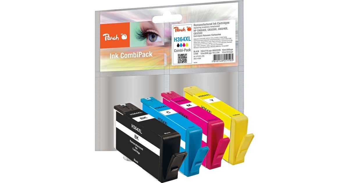 Peach Tinte Spar Pack PI300-295(kompatibel zu HP H364XL)