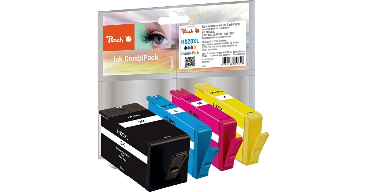 Peach Tinte Spar Pack PI300-296(kompatibel zu HP 920XL)