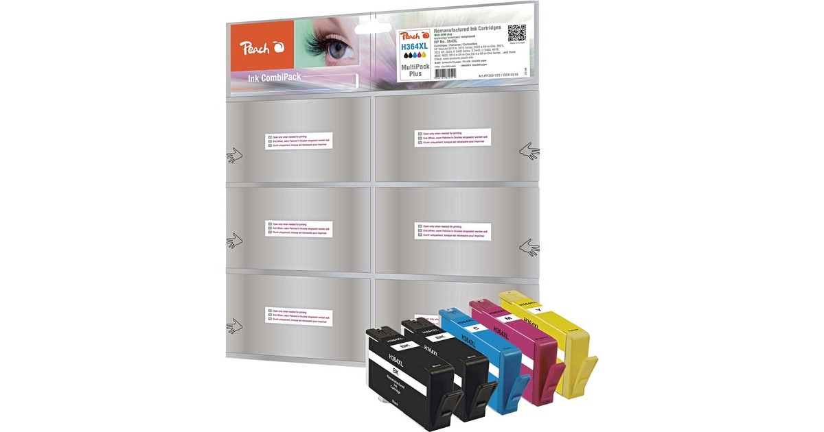 Peach Tinte Spar Pack PI300-572(kompatibel zu HP H364XL)