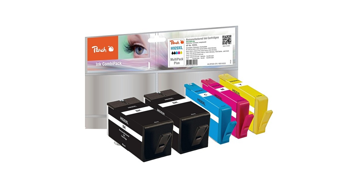 Peach Tinte Spar Pack PI300-575(kompatibel zu HP 920XL)