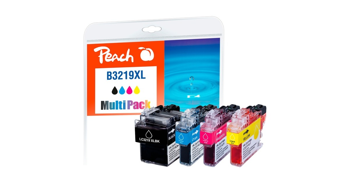 Peach Tinte Spar Pack PI500-245(kompatibel zu Brother LC-3219XLVALDR)