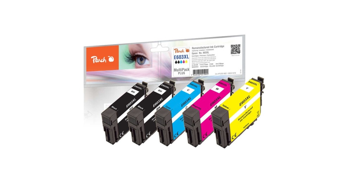 Peach Tinte Spar Pack Plus 321078(kompatibel zu Epson 603XL, refurbished)