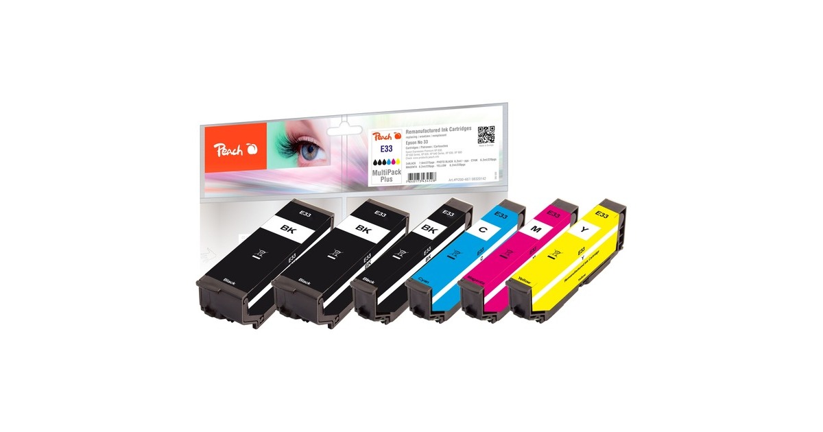 Peach Tinte Spar Pack Plus PI200-487(kompatibel zu Epson 33)