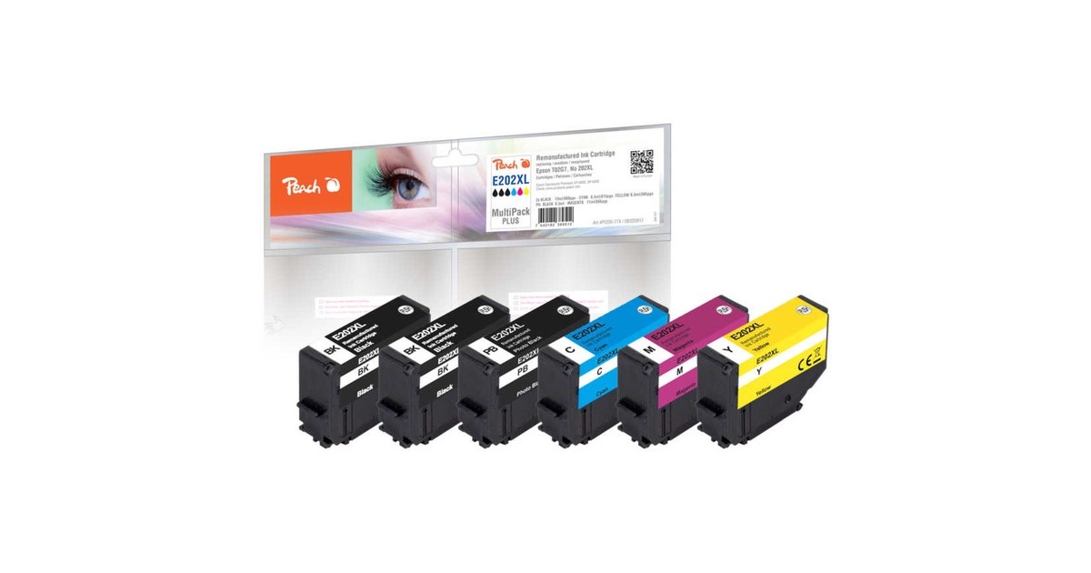 Peach Tinte Spar Pack Plus PI200-774(kompatibel zu Epson 202XL (T02G1, T02H))