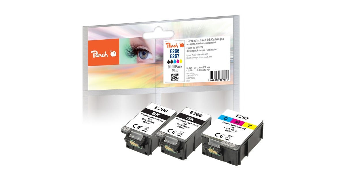 Peach Tinte Spar Pack Plus PI200-778(kompatibel zu Epson 266/267)