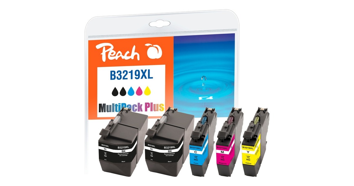 Peach Tinte Spar Pack Plus PI500-232(kompatibel zu Brother LC-3219XL)