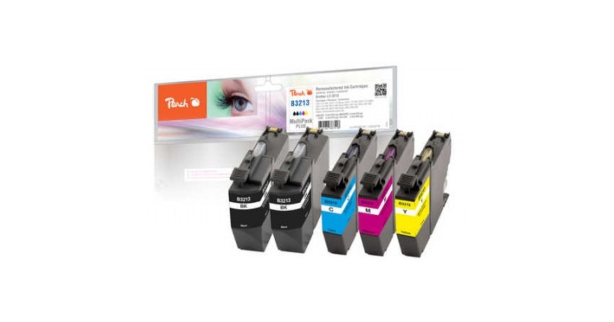 Peach Tinte Spar Pack Plus PI500-267(kompatibel zu Brother LC-3213)