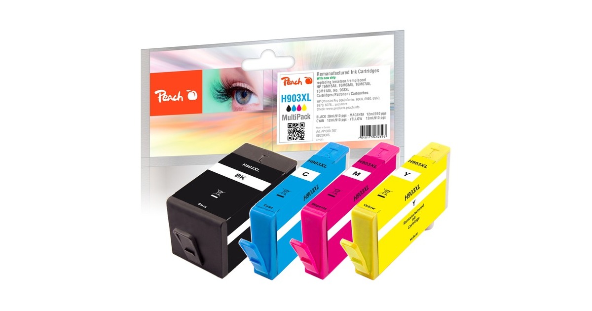 Peach Tinte Sparpack PI300-767(kompatibel zu HP Nr. 903XL)