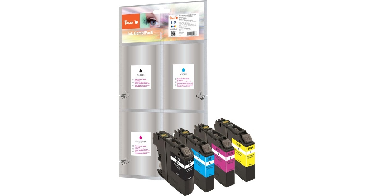 Peach Tinte Sparpack PI500-85(kompatibel zu Brother LC-123)