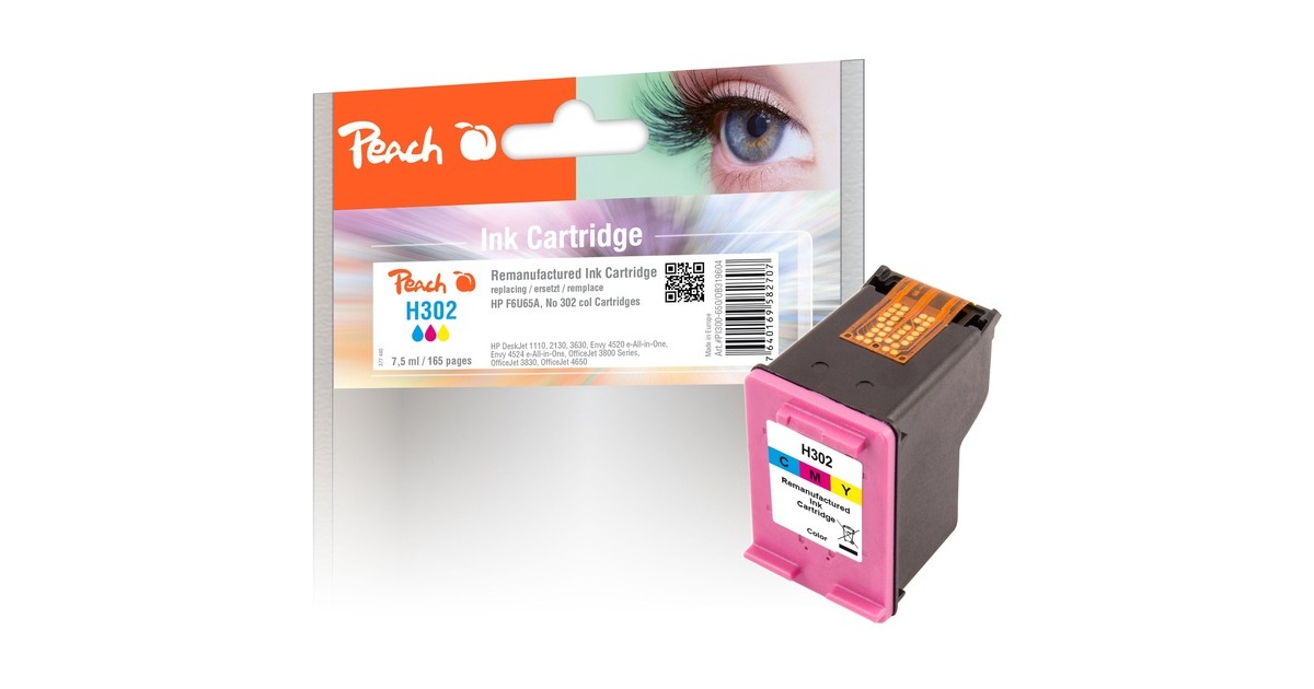 Peach Tinte color PI300-650(kompatibel zu HP 302, F6U65AE)