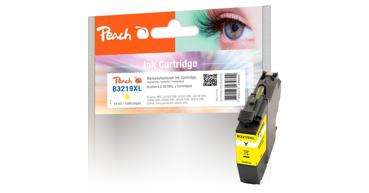 Peach Tinte gelb 320286(kompatibel zu Brother LC-3219XLY)