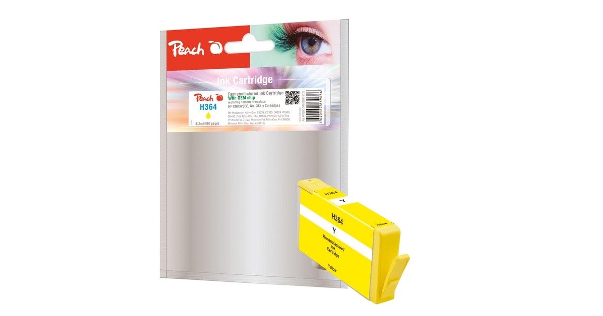 Peach Tinte gelb PI300-548(kompatibel zu HP 364, CB320EE)