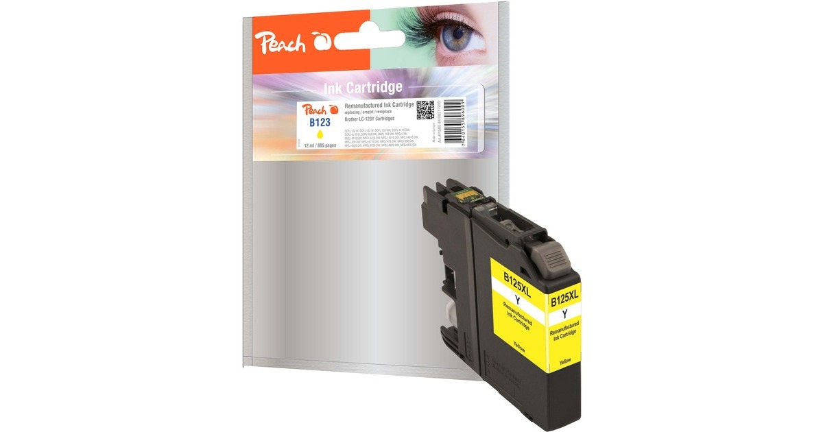 Peach Tinte gelb PI500-84(kompatibel zu Brother LC-123)