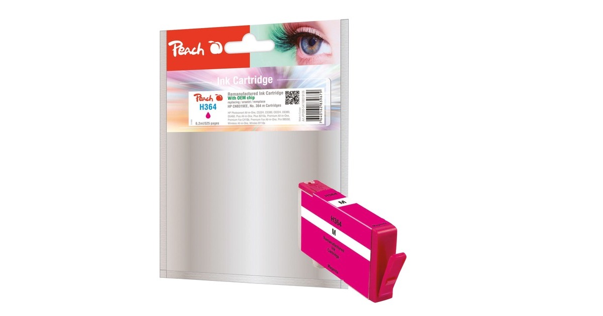 Peach Tinte magenta PI300-547(kompatibel zu HP 364, CB319EE)