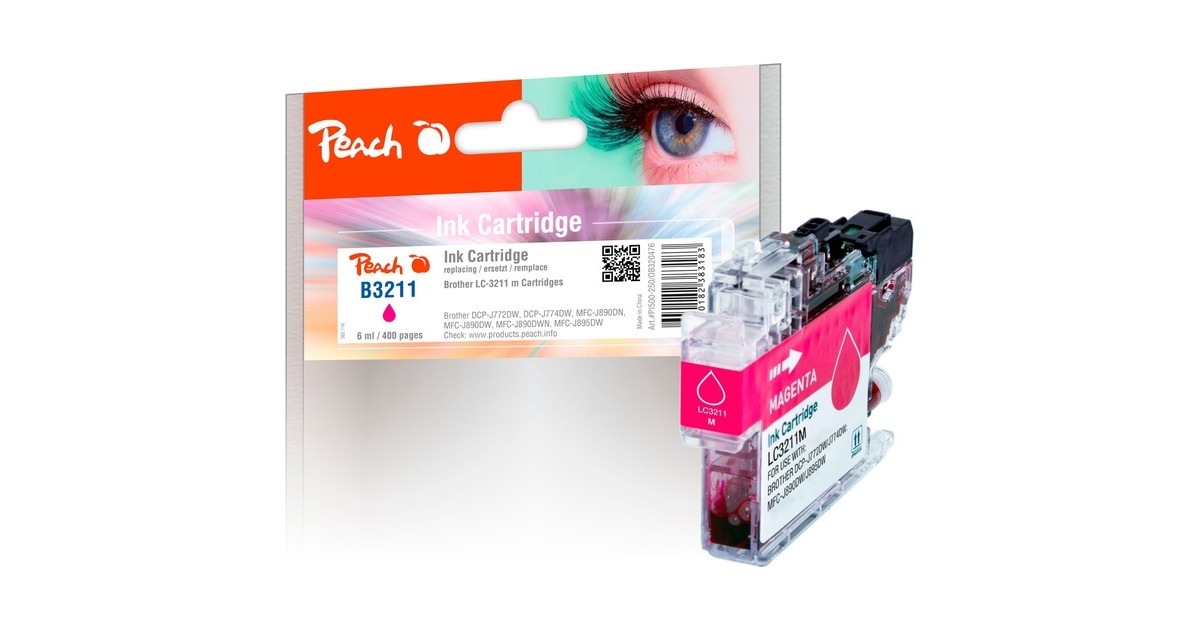 Peach Tinte magenta PI500-250(kompatibel zu Brother LC-3211M) Peach Tinte magenta PI500-250(kompatibel zu Brother LC-3211M)