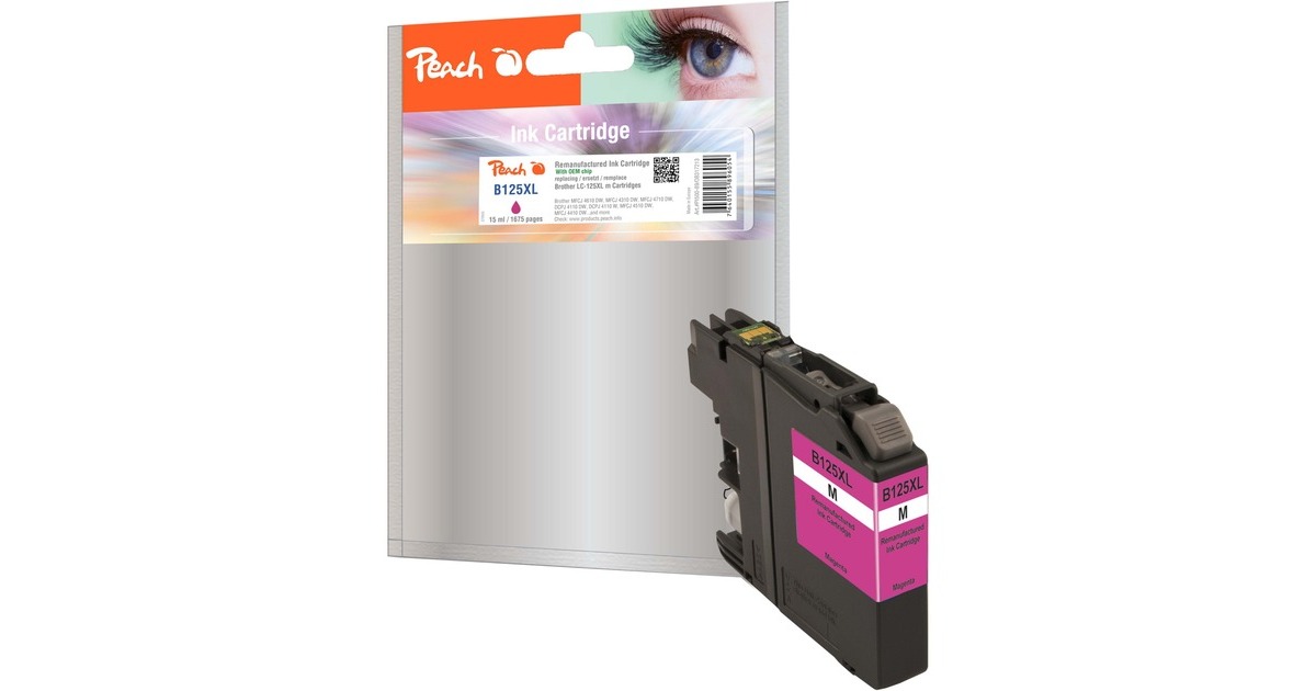 Peach Tinte magenta PI500-89(kompatibel zu Brother LC-125XL) Peach Tinte magenta PI500-89(kompatibel zu Brother LC-125XL)