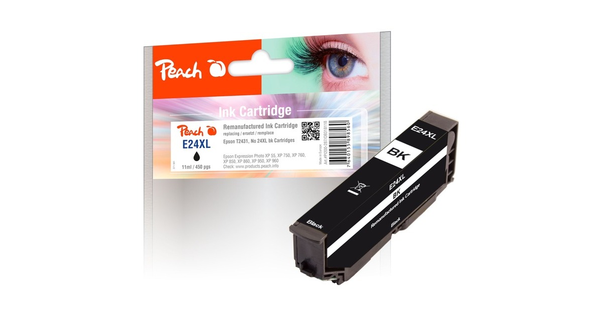 Peach Tinte schwarz PI200-287(kompatibel zu Epson 24XL (C13T24314012))