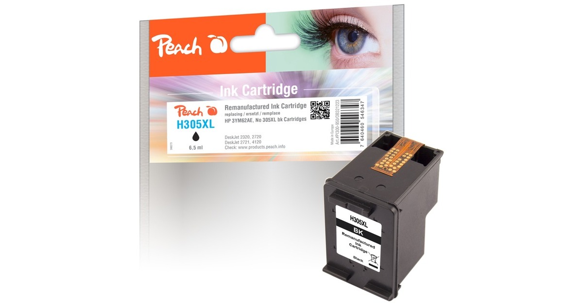 Peach Tinte schwarz PI300-950(kompatibel zu HP 305XL (3YM62AE))
