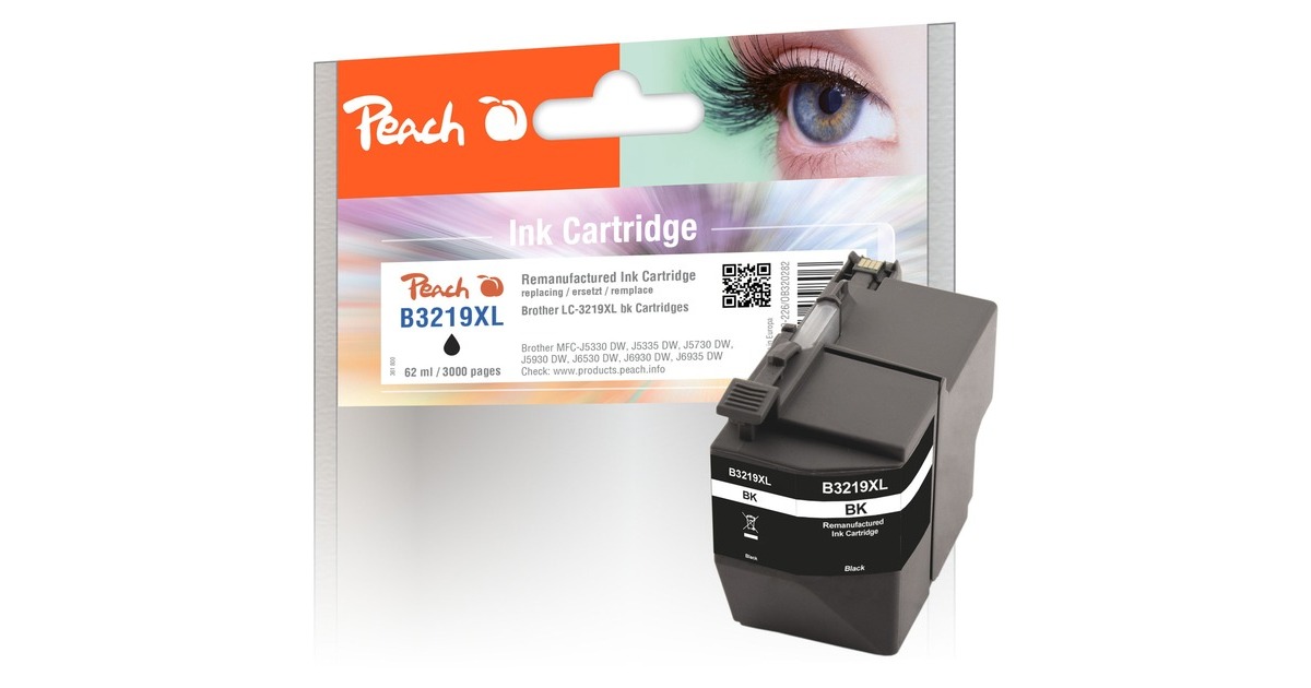 Peach Tinte schwarz PI500-226(kompatibel zu Brother LC-3219XLBK)