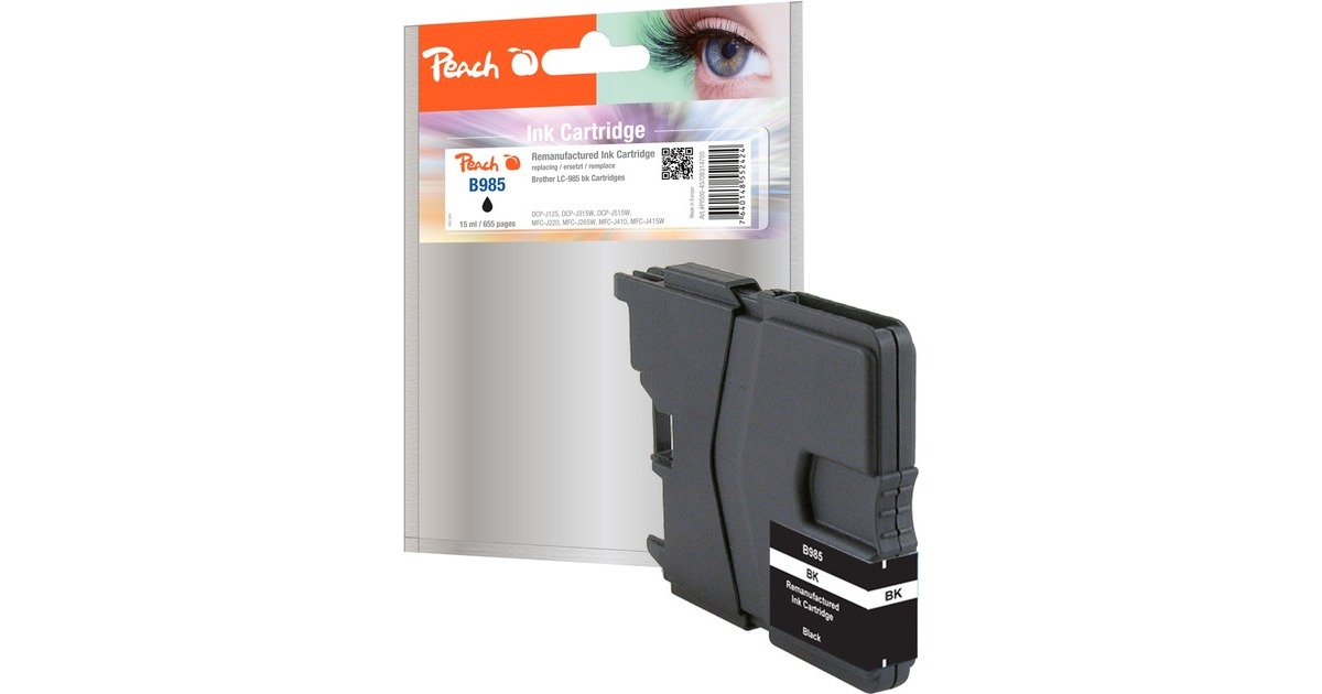 Peach Tinte schwarz PI500-45(kompatibel zu Brother LC-985 bk)