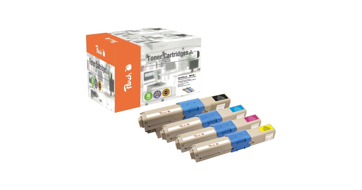 Peach Toner Spar Pack 110879(kompatibel zu OKI 4446980x)