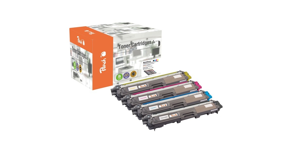 Peach Toner Spar Pack 111929(kompatibel zu Brother TN-242/TN-246)