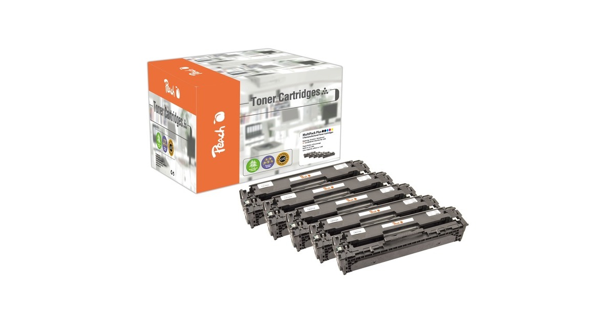 Peach Toner Spar Pack Plus 111855(kompatibel zu HP CB540, CB541, CB542, CB543)