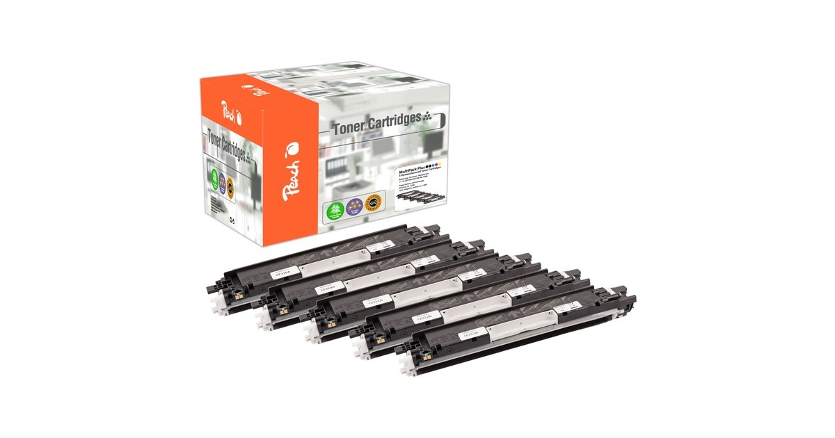 Peach Toner Spar Pack Plus 111857(kompatibel zu HP No. 126A)