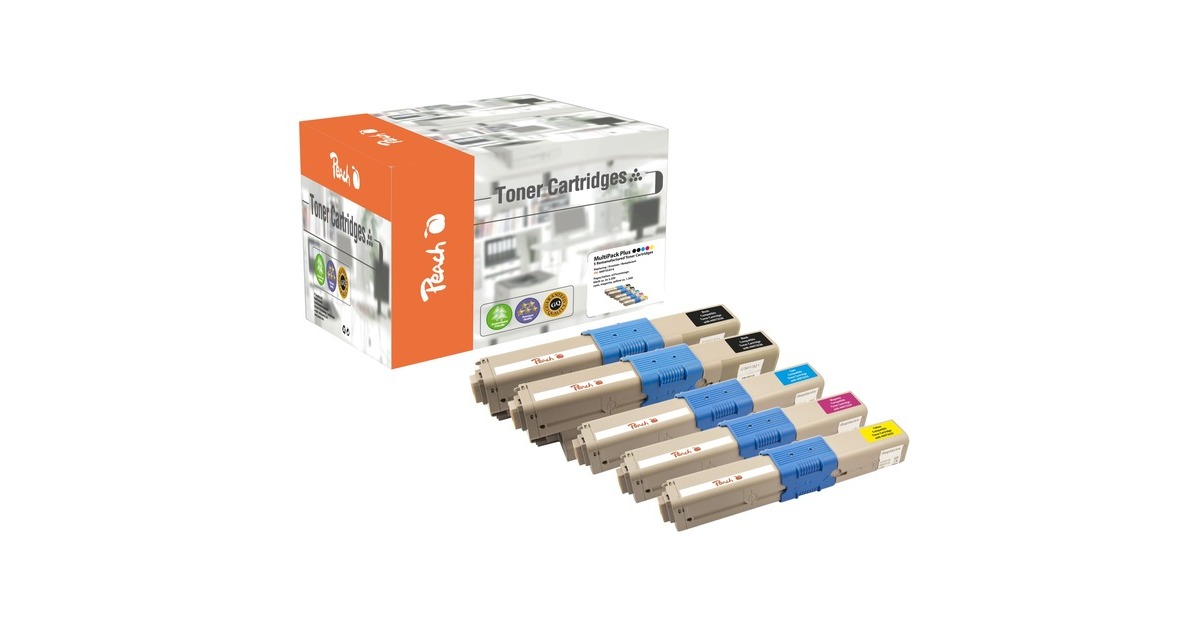 Peach Toner Spar Pack Plus 111911(kompatibel zu OKI 44973533-6)