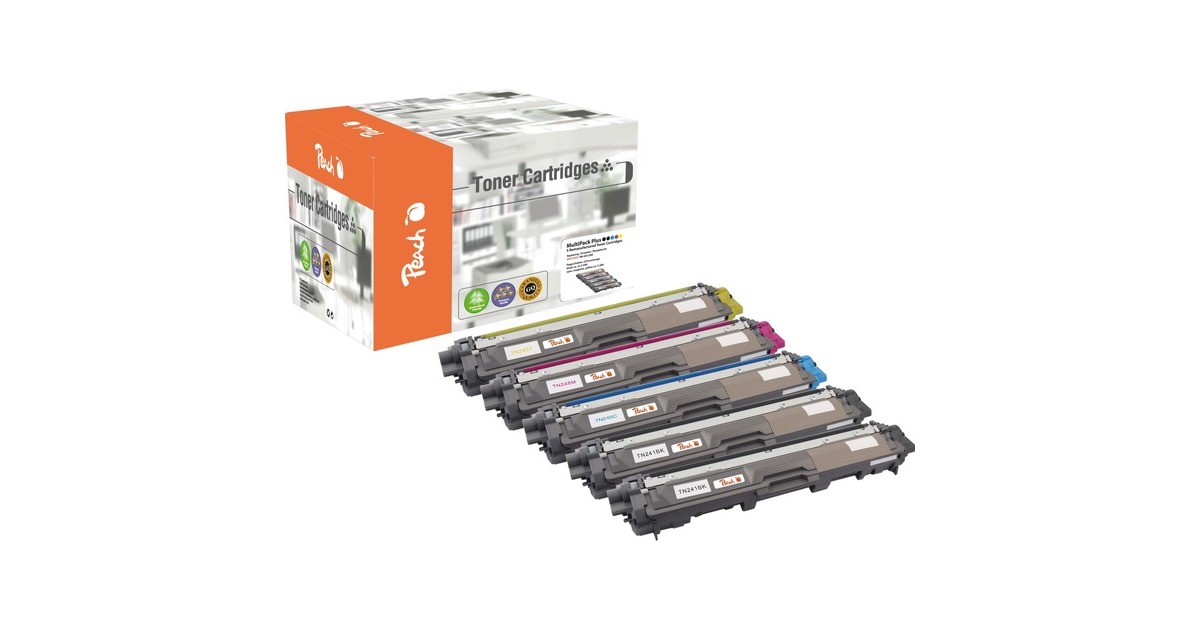 Peach Toner Spar Pack Plus 111915(kompatibel zu Brother TN-241/245)