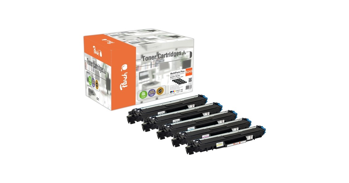 Peach Toner Spar Pack Plus 112243(kompatibel zu Brother TN-243)