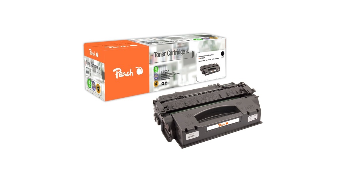 Peach Toner schwarz 110158(kompatibel zu Hewlett-Packard Q5949X)