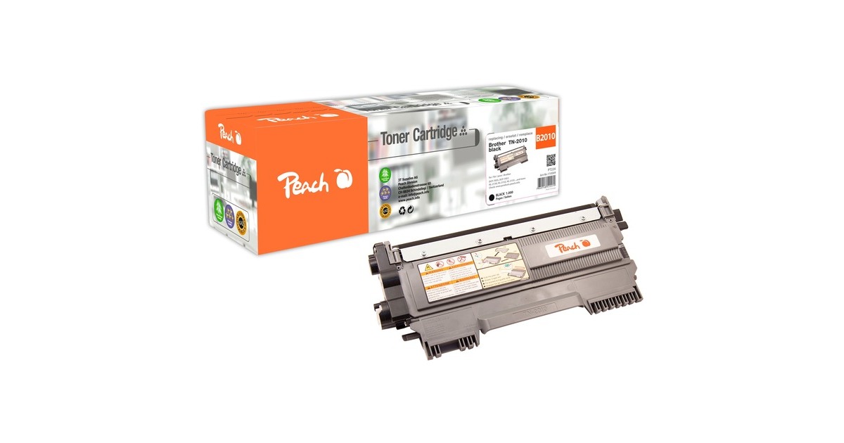 Peach Toner schwarz 110569(kompatibel zu Brother TN-2010)
